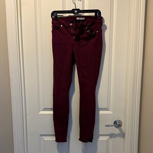 7 For All Mankind Burgundy Jeans
